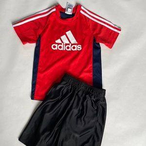 Adidas Top And Black Shorts